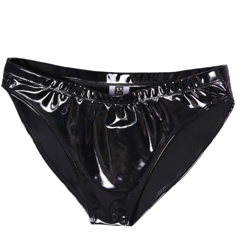 Slip a vita alta in lattice ed elastan, lucidi, effetto push-up, modellanti, sexy, aderenti, morbidi ed elastici per crossdresser