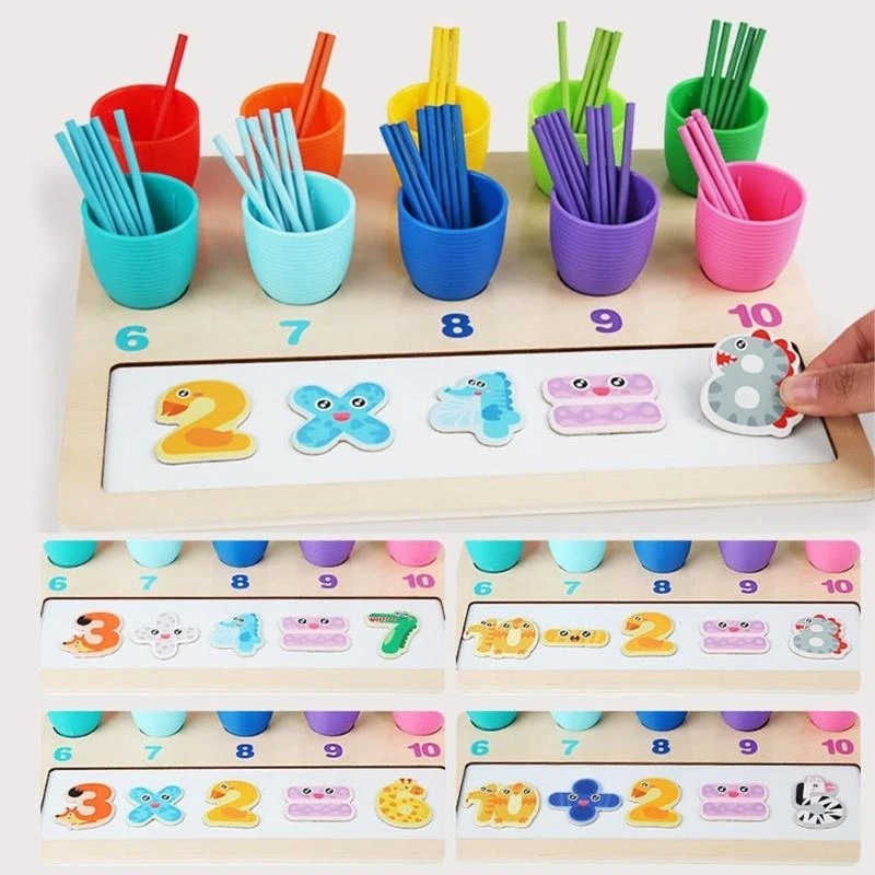 رقم اللون التعرف على لعبة تعلم لعبة تعليمية للأطفال 15UB #5