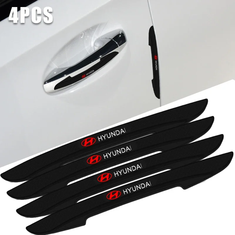 4 قطعة حافة باب السيارة المضادة للتصادم بار ملصقات سيليكون حماية قطاع لشركة هيونداي I30 فيلوستر كونا I10 I35 إلنترا سانتا في