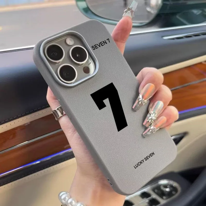 Lucky Number 7 Phone Case for iPhone 17 Cases iPhone 11 13 12 14 15 16 Pro Max 7 8 Plus X XS XR SE2020 Shockproof Soft TPU Cover