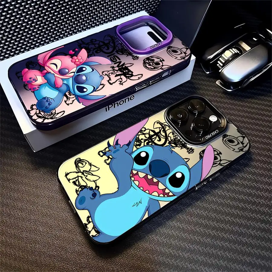 Disney Cartoon Stitch Handyhülle für iPhone 12 Pro 16 15 Plus XR 13 XS Max 14 Pro X 11 Pro Max 11 Pro TPU Rückseite Soft Cover