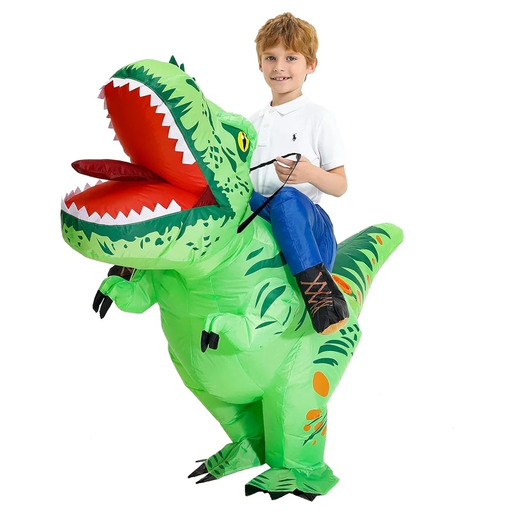 2025 Popular Inflatable Dinosaur Costumes for Adults and Kids Creative Cartoon Role Playing Models Great for Holiday Parties