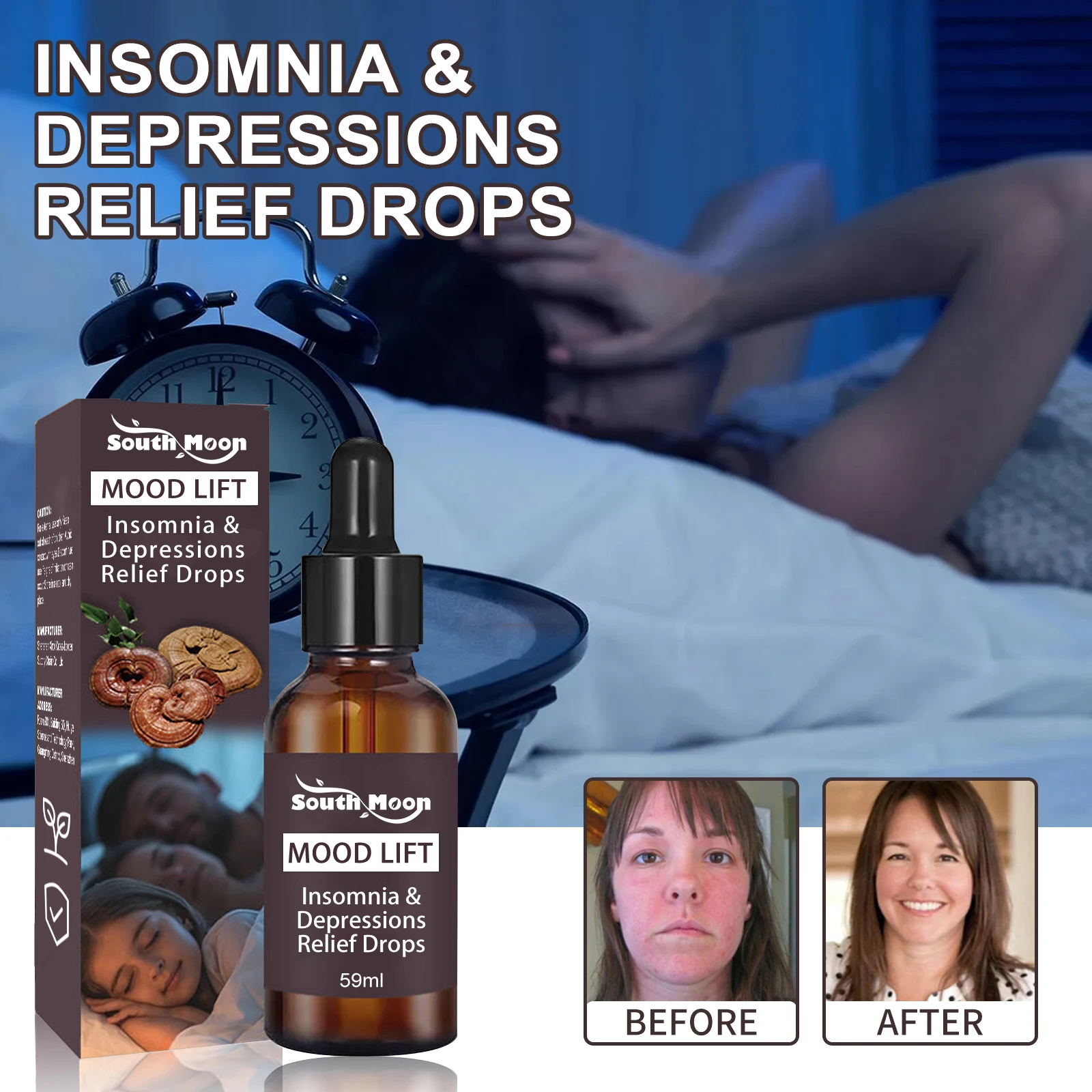Insomnia Treatment Drops Deep Asleep Headache Neurasthenia Relief Promote Sleep Quality Decompression Sleep Aid Essential Oil