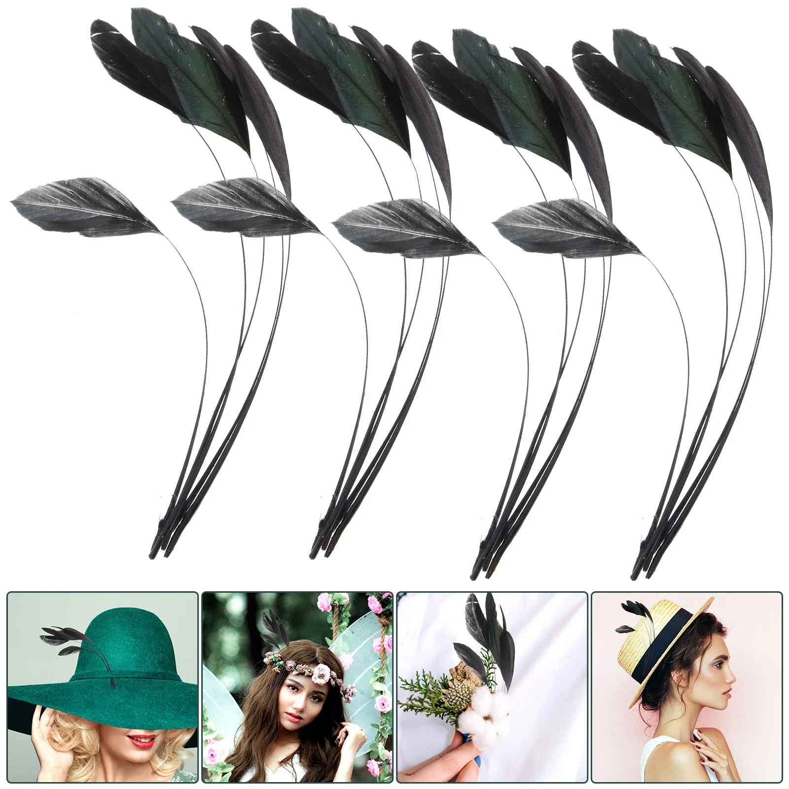 

100Pcs Black Plumes Crafting for DIY Dreamcatcher Making Party Centerpieces Home Decor Wedding Banquet Decorations