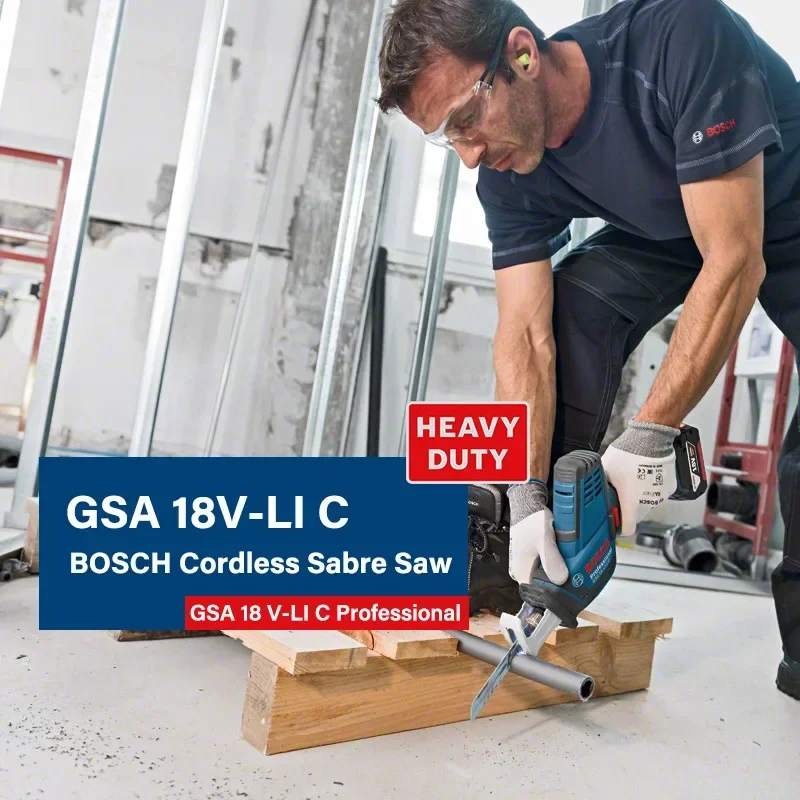 BOSCH GSA 18V-LI Compact Reciprocating Saw Bare Tool 18V Lithium Cordless Sabre Saw Wood Rechargeable Cutting Machine GSA18V-LI