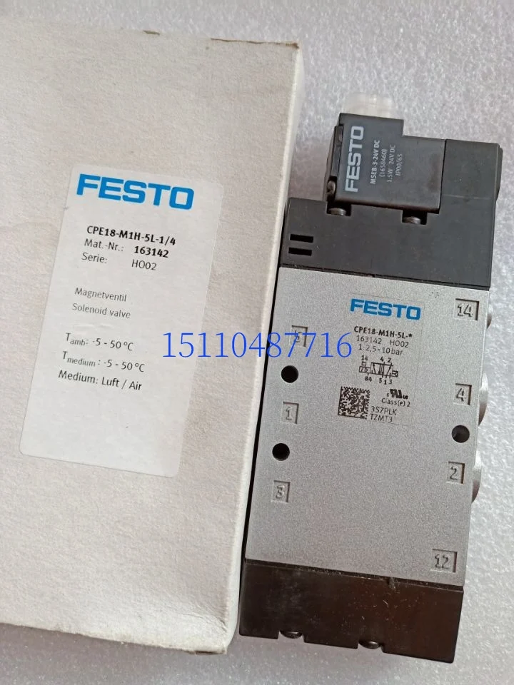 Brand-new FESTO Festo CPE18-M1H-3OL-1/4 Solenoid Valve 163140 In Stock.