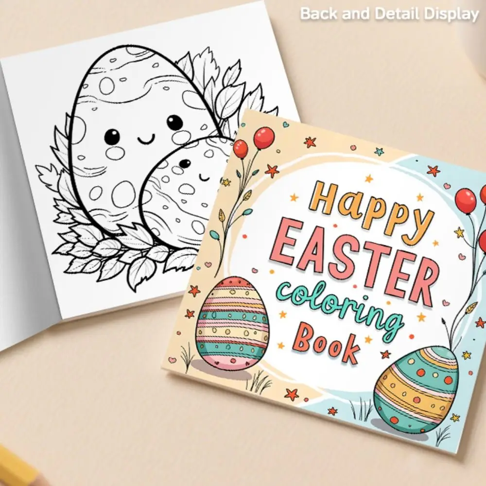 22 Pages Cartoon Winter Coloring Book Relaxation Funny Easter Graffiti Painting Book Educational Parent-child Interactive Toy
