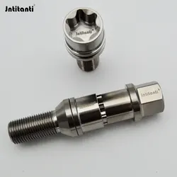 Jntitanti Floating washer 10.9 grade Anti-theft torx socket cone seat Gr.5 titanium wheel bolt M14x1.5*28-45mm for VW AUDI etc.