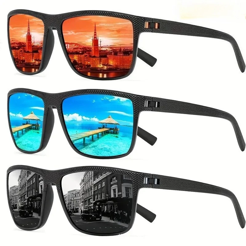 

Fashion Fantasy Cool Classic Polarized Square Glasses for Men Women Outdoor Sports Party Vacation Travel Driving Fish Sunglasses