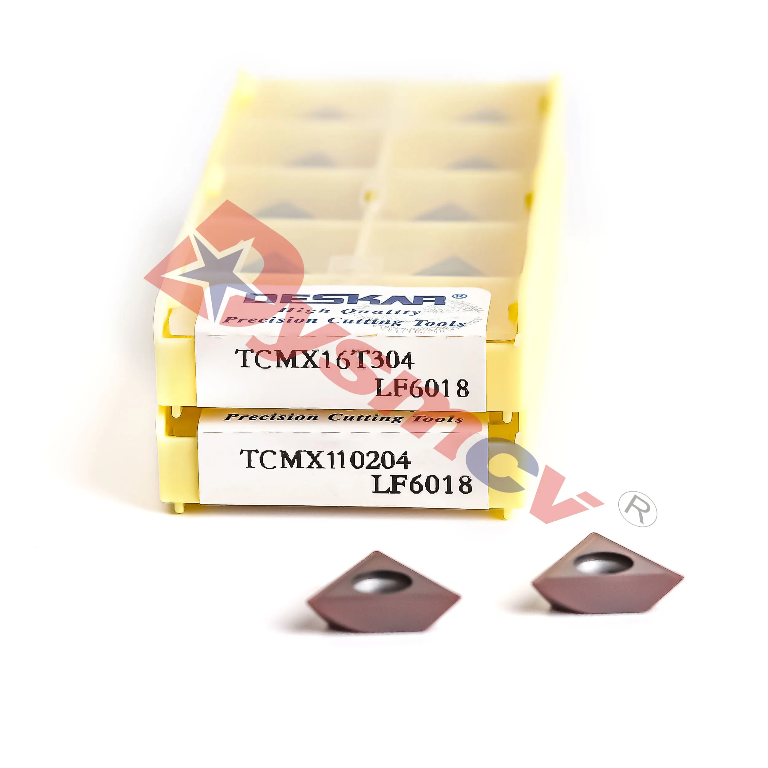DESKAR CNC Lathe Tools Turning Inserts TCMX16T304 TCMX110204 LF6018 Carbide Use For Stainless Steel Processing Chamfer CNC Blade
