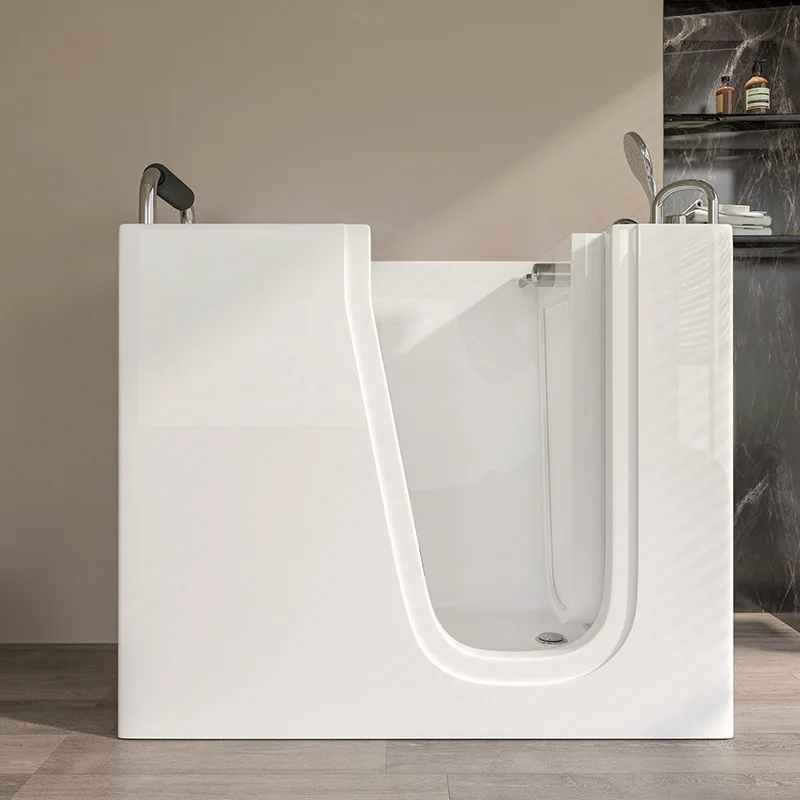 Can open the door 1.2 meters for the elderly walk-in bathtub sitting station bath bath small apartment