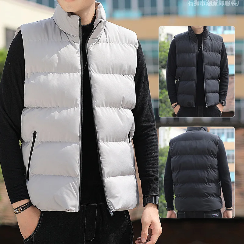 الرجال الشتاء سترة بلا أكمام أسفل القطن صدرية الوقوف طوق سترة دافئة ملابس خارجية الرجال الملابس TAKыыыыыыыыыыыы ВT-372