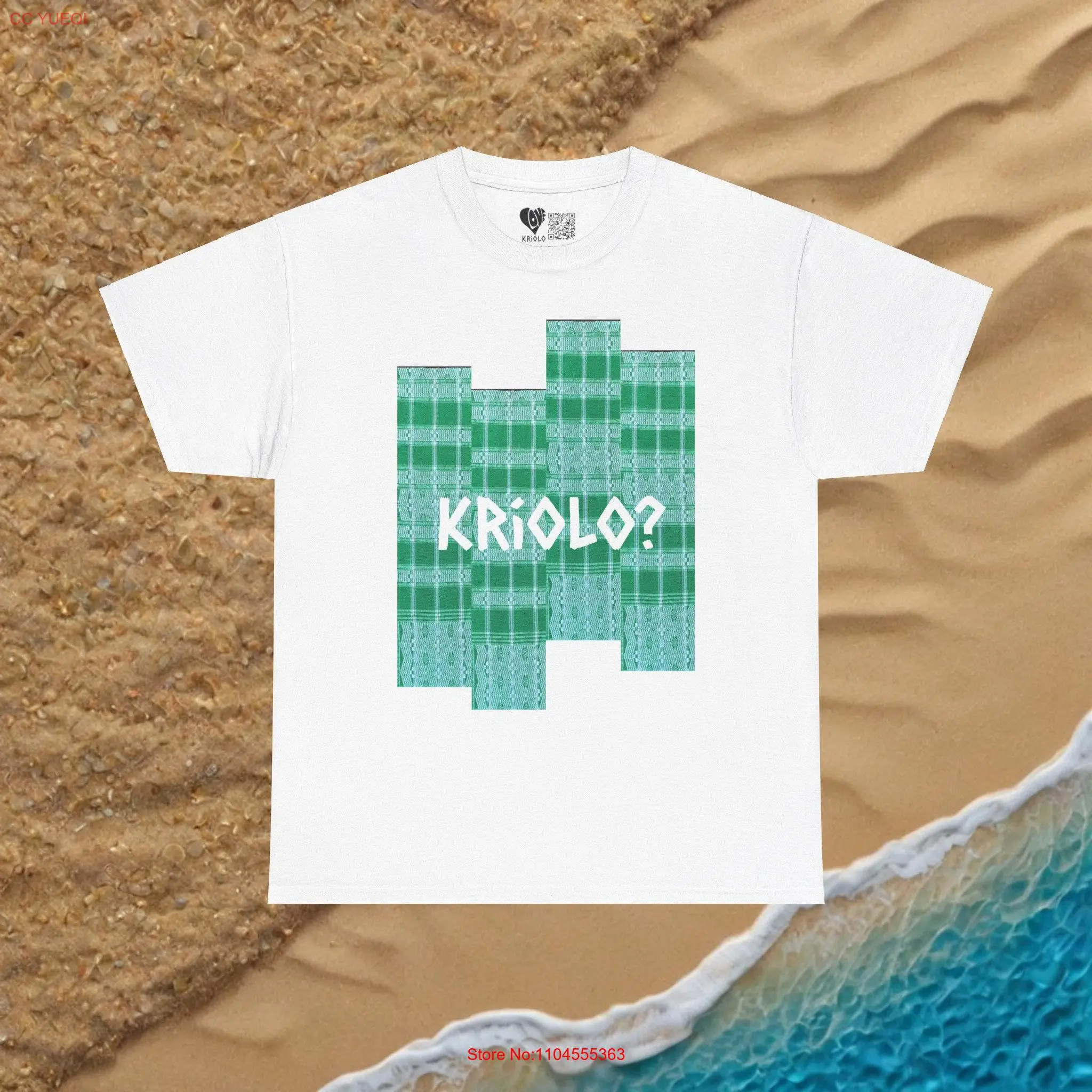 Kriolo Green Pano di Terra T shirt Cabo Verde Ultra Cotton Cape Love long or short sleeves