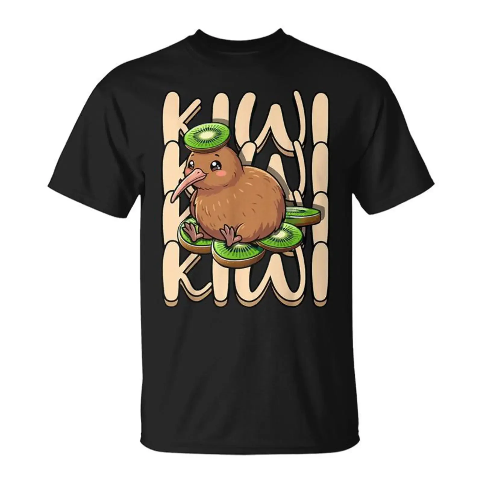 Kiwi Bird Fruit Mignon Nouvelle Zélande T Shirt Cadeauxyz vintage Washed streetwear Comfortable Stylish fashion Breathable