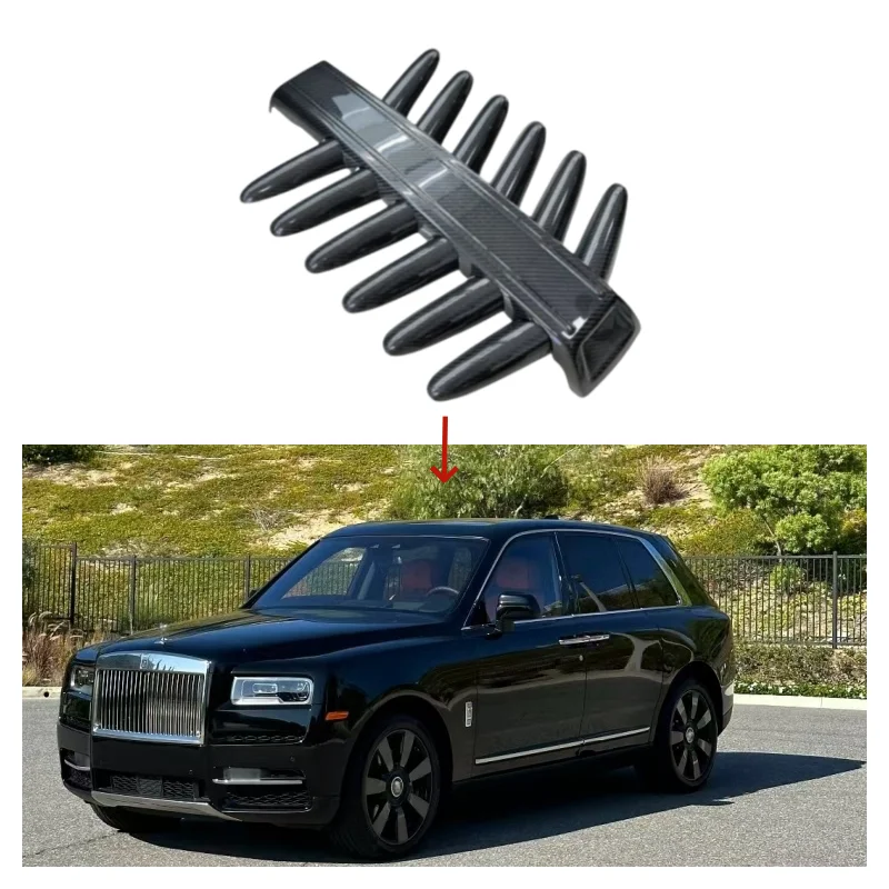 

Upgrade MSY Style Front Engine Hood Interior Decoration Carbon Fiber Auto Parts For Rolls Royce Cullinan Engine Interior Trims