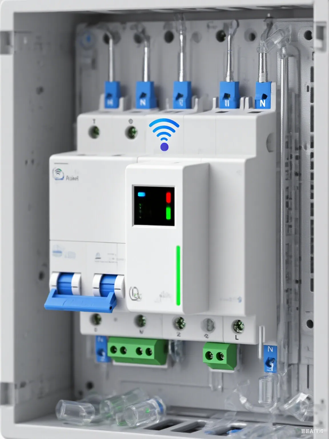 

Умный счетчик 100А для измерений мощности Tuyas WiFi на рейке, монитор с цифровым дисплеем, инструменты для измерения напряжения и тока AC50-320V