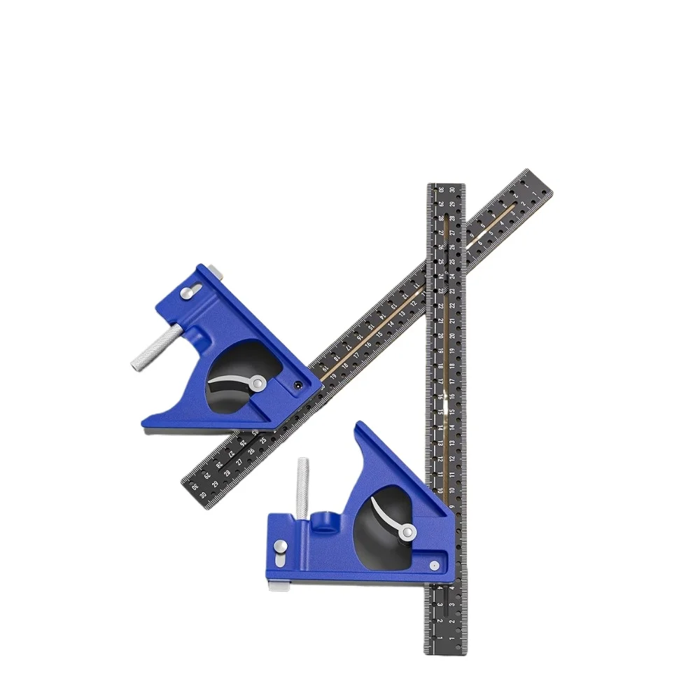 

Universal straight angle ruler for woodworking, high-precision 90-degree 45-degree movable combination angle ruler