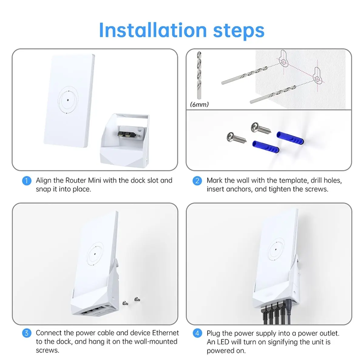 Dynamic Mini Gigabit Docking Station 1 WAN 3 LAN Ethernet Expander Hub Network Adapter for EP-SK0153 Starlink Mini Router