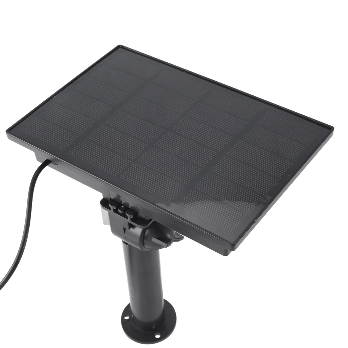 

ABFA 4W Solar Panel Output 5V Solar Cells Charge Built-in 18650 Battery for Outdoor Security Camera