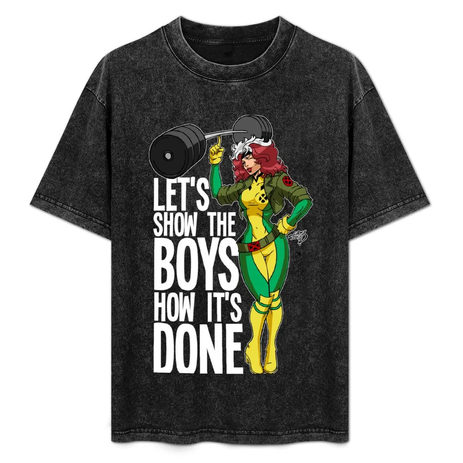 

Let's Show The Boys How It's Done T-Shirt Classic Crew Neck Cotton T-Shirt