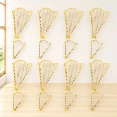 20Pcs Lyre Harp Charm Realistic Mini Harp Pendant Vintage Alloy for Jewelry Making DIY Bracelets Necklaces Music Theme Decor view 6
