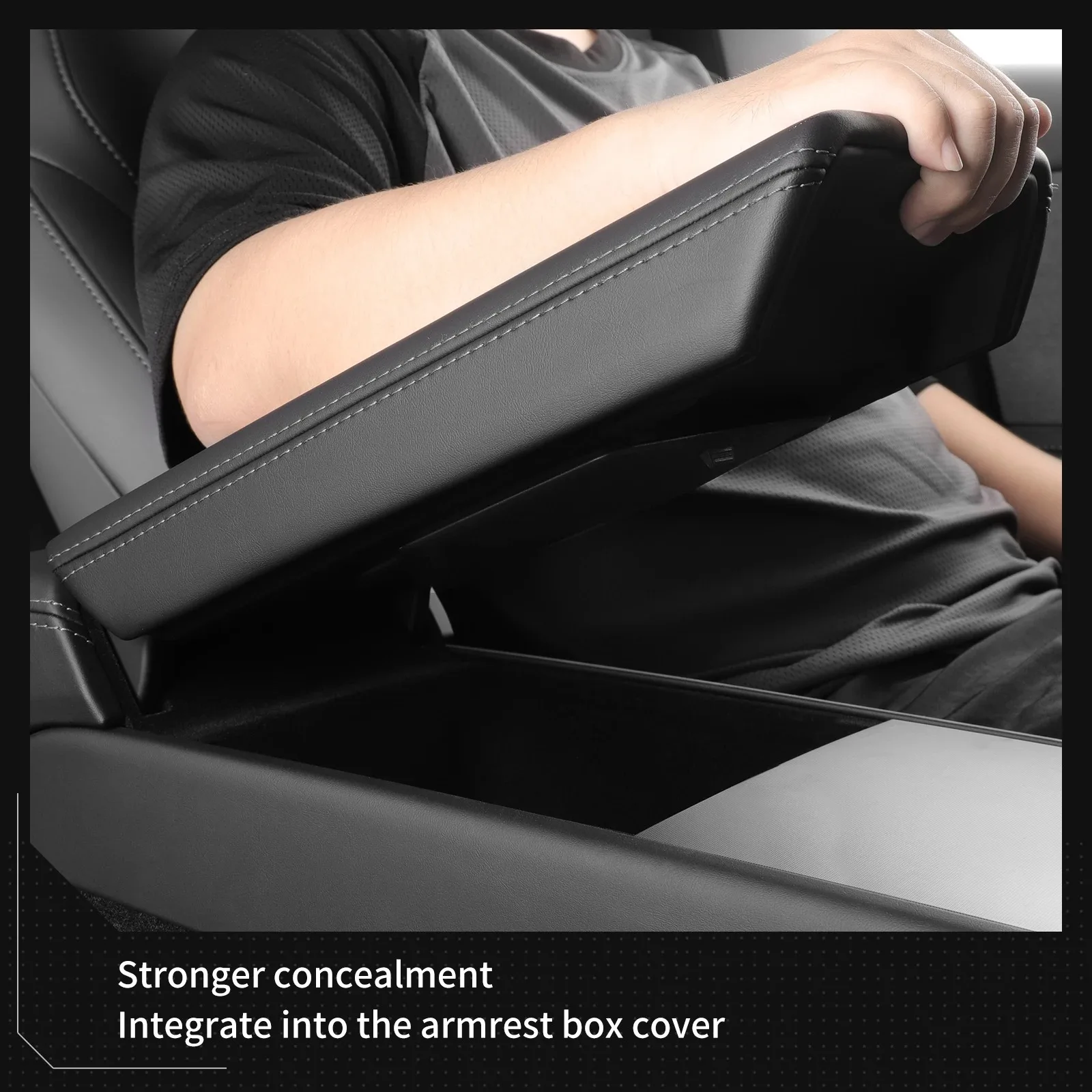 For Tesla Model Y Juniper 2025 2026 Armrest Box Hidden Storage Box Center Console Tray Organizer For Model 3 Highland