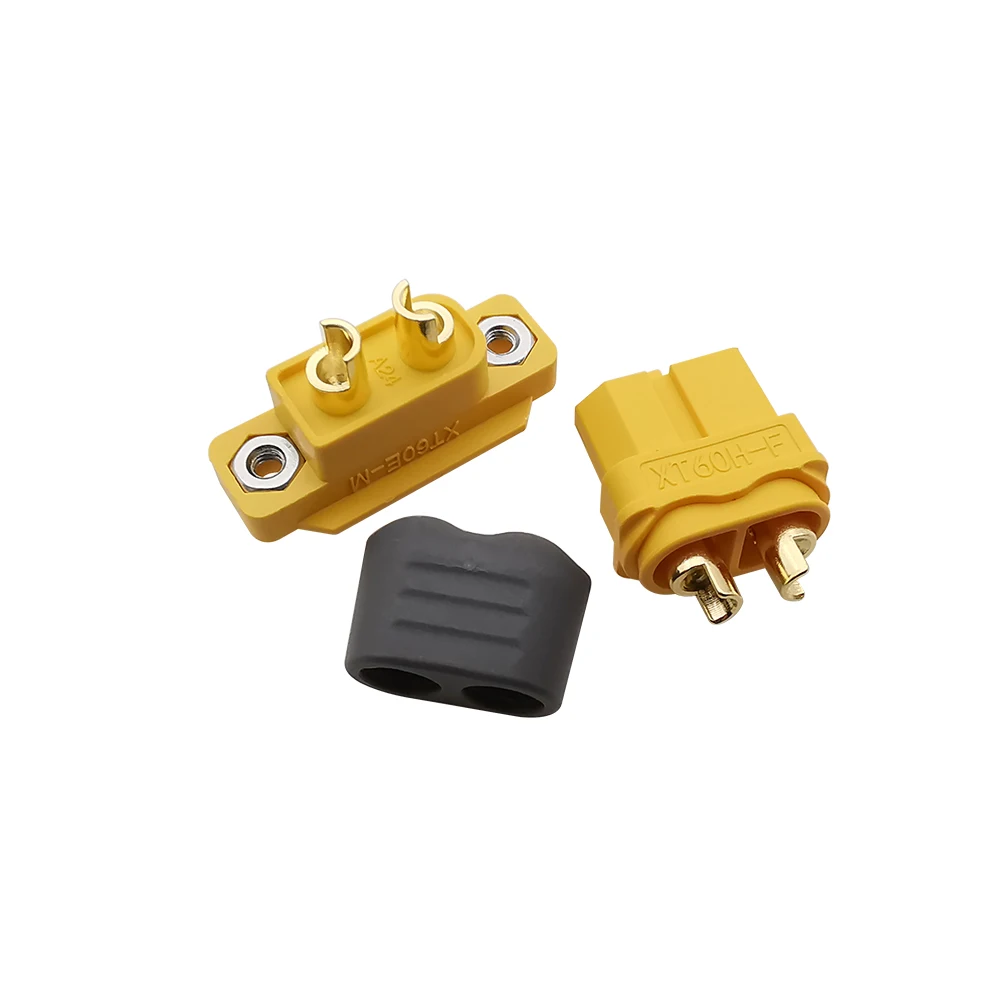 10 Pairs XT60E XT60H Male Female Socket XT60 Bullet Panel Mount Screw Fixed Plug Connector for RC Lipo Battery FPV Multicopter