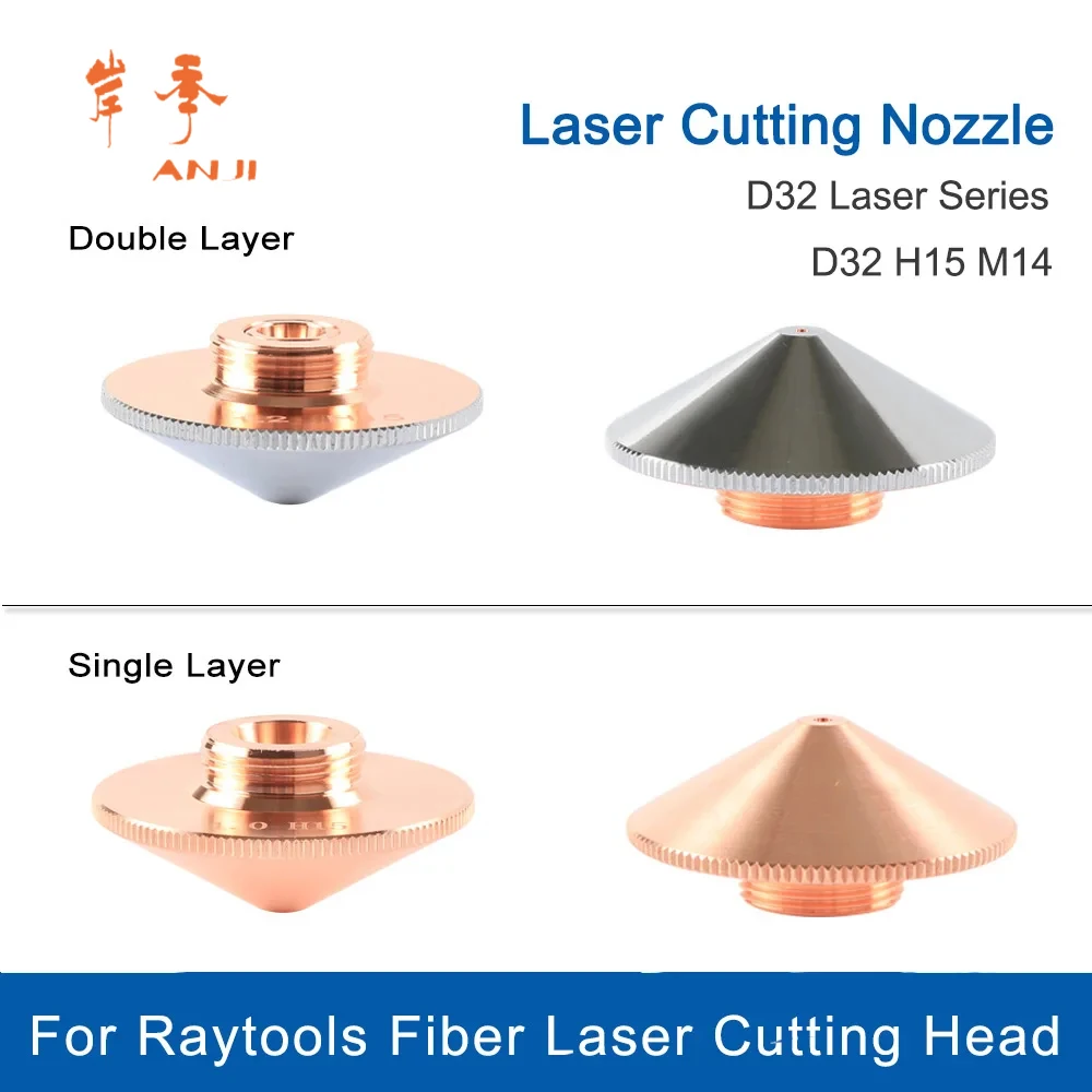 

Raytools Laser Nozzle Single Layer /Double Layers Dia.32mm Caliber 0.8 - 5.0mm for Raytools Fiber Laser conusmables