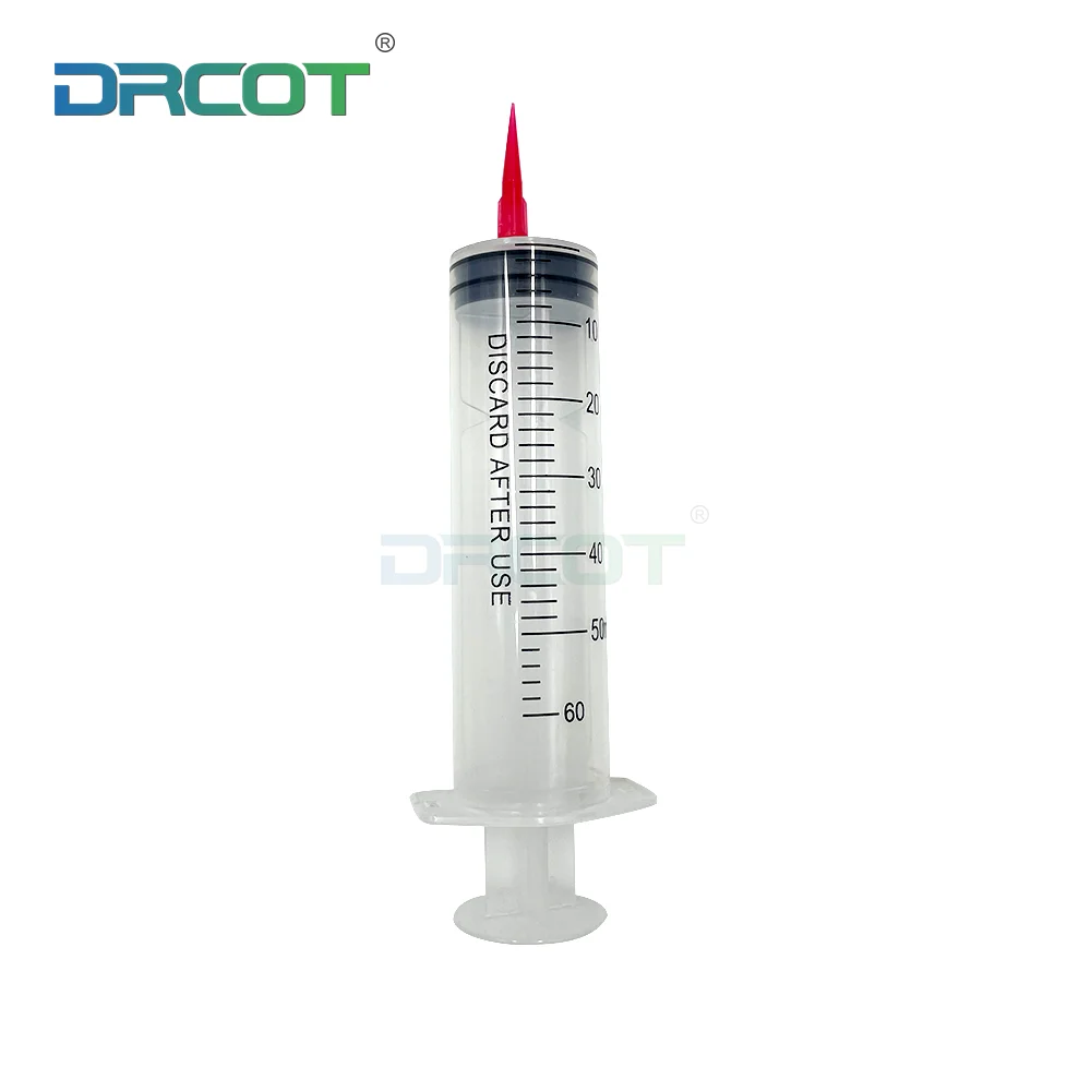 Hot Selling Industrial Syringe Hand Push Type Plastic Large Capacity Separately Dispensing Barrel Cylinder