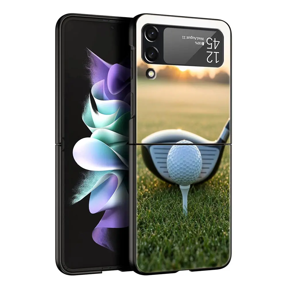 Funda de teléfono deportiva de Golf para Samsung Galaxy Z Flip3 Flip4 Flip5, carcasa para Z Flip 3 4 5 6 7, funda trasera plegable dura