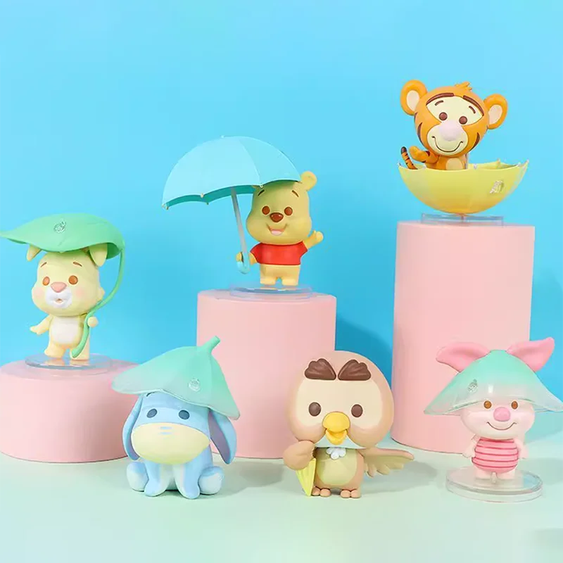 

MINISOpooh rainy season theme hand-done blind box cute doll gift Pupu tide play pig, tabletop decoration