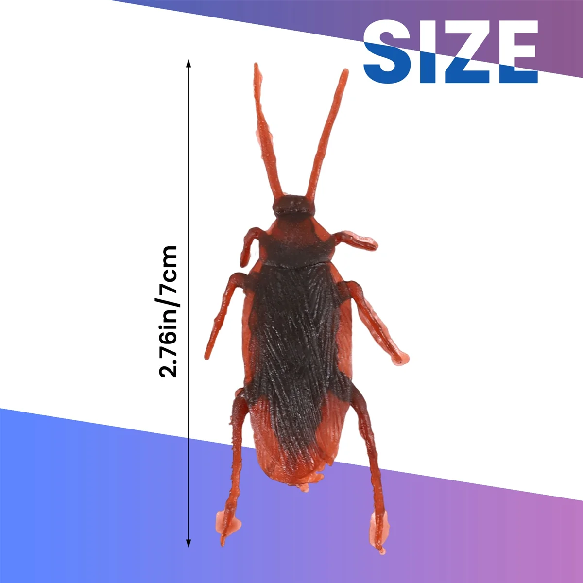 12 pezzi di Halloween in plastica simulata scarafaggi oggetti di scena ingannevoli Toy Trick Decor