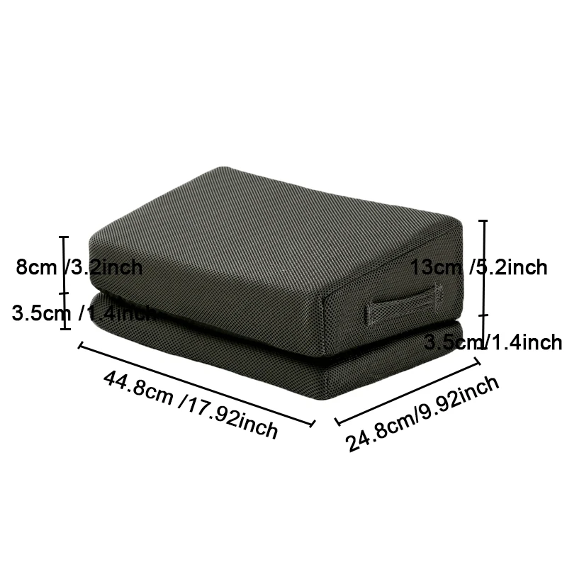 Trapezoidal Double-layer Foot Pillow Support Foot Pad Home Office Footrest Portable Travel Footrest Pillow Massage Cushion