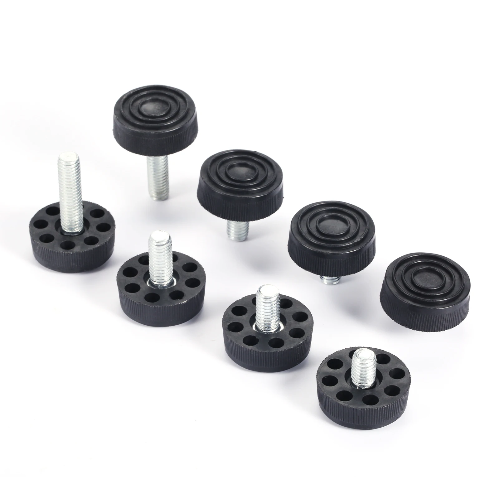 4pcs Adjusting Furniture Feet Thread Screw M8*10/14/18/28mm 8 Holes Leveling Chest Table Chair Leg Balance Height Protect Floor