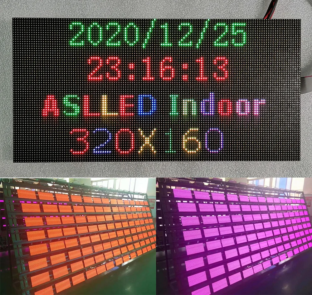 Panel Led P5 Indoor RGB LED Display Module 16Scan 320x160mm 64×32dots Using for Pantalla Led Free Cable for LED Module HUB75 SMD