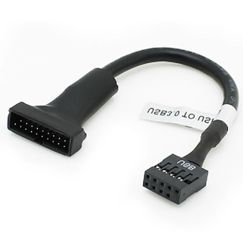1PC 19/20 Pin USB 3.0 Female To 9 Pin USB 2.0 Male Motherboard Header Adapter Cord.