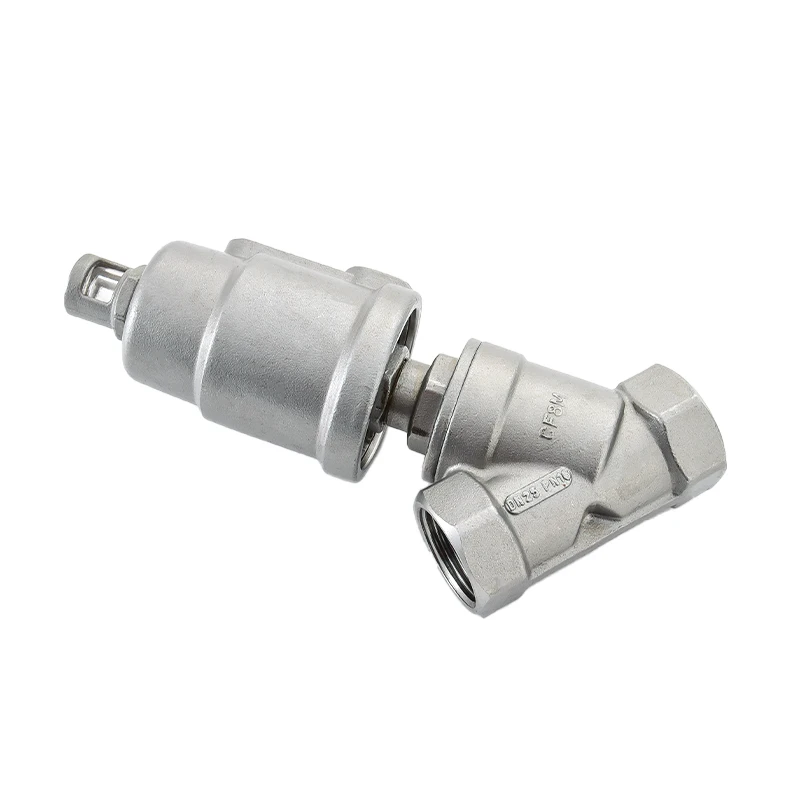 

DN25 Stainless Steel Pneumatic Seat Valve 16bar Normally Closed Pneumatic Actuator Angle Seat Valves For Steam Gas Oil