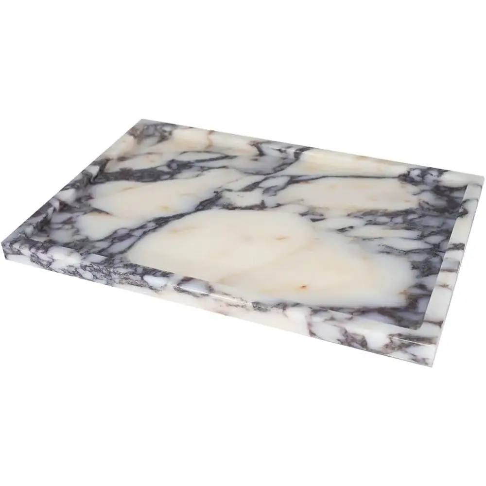 Real Luxurious Natural Marble Vanity Tray Genuine Marble/Stone Storage Tray or Home Decor Bathroom/Kitchen/Vanity