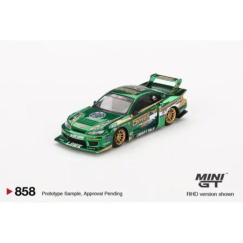 

MINIGT In Stock 858 1:64 LBWK Silvia S15 Super Silhouette Diecast Diorama Model Collection Miniature Toys