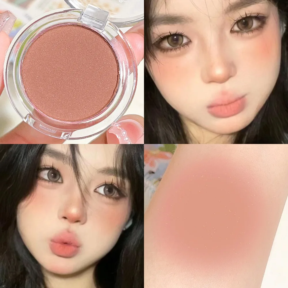 Rosto à prova dwaterproof água contorno cosméticos blush fosco natural bochecha matiz iluminar blush em pó feminino ferramentas de maquiagem
