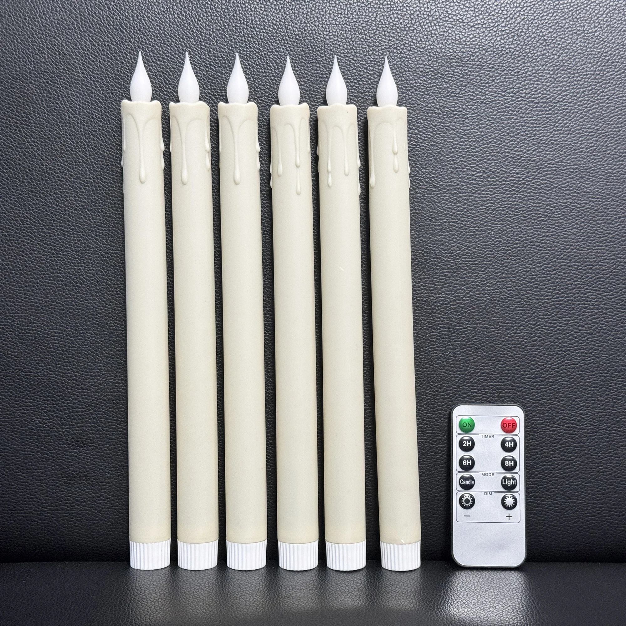 6 قطعة شمعة إلكترونية قضيب بلاستيكي الشمع LED شمعة ضوء بطارية التحكم عن بعد عيد ميلاد مأدبة الزفاف الديكور