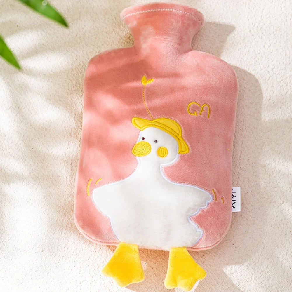 Plush Hot Water Bottle Cute Cartoon Warm Hot Compress Winter Irrigation Explosion-Proof Large Small Girl Adult Student Creative