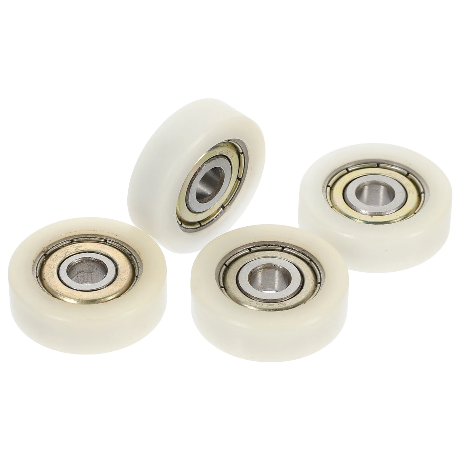 

4 Pcs White Nylon Wheel Abration Bearing Pulley Wheel Bearings Heavy Duty Pulley Sliding Door Roller Caster Hardware Accessories