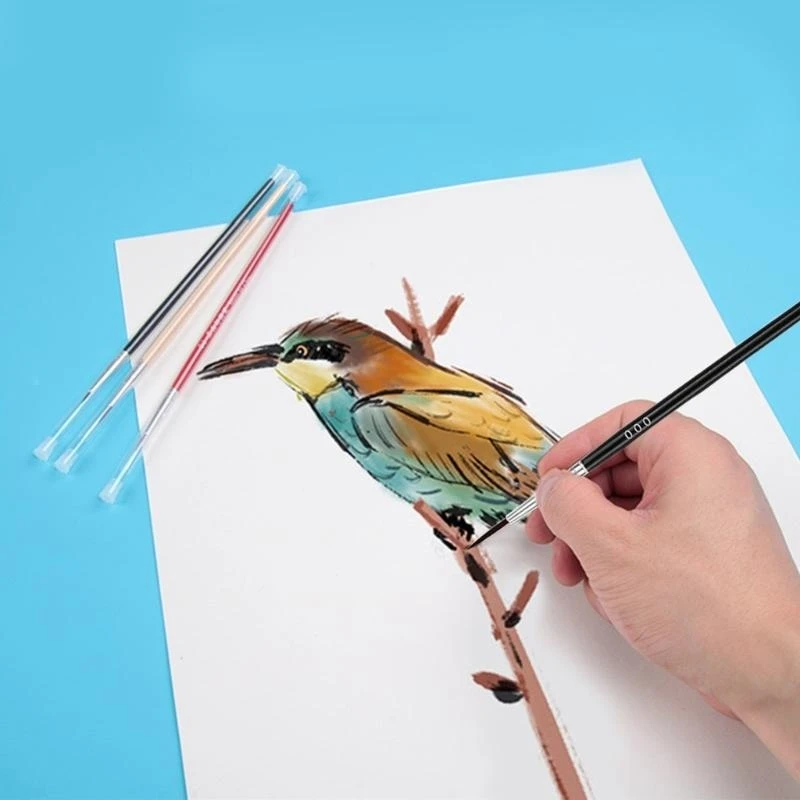 30개/세트 고급 페인트 브러쉬(3가지 크기) # 0 # 00 # 000 작은 디테일 페인팅 브러쉬 작은 라이너 팁 페인트 브러쉬 페인팅용