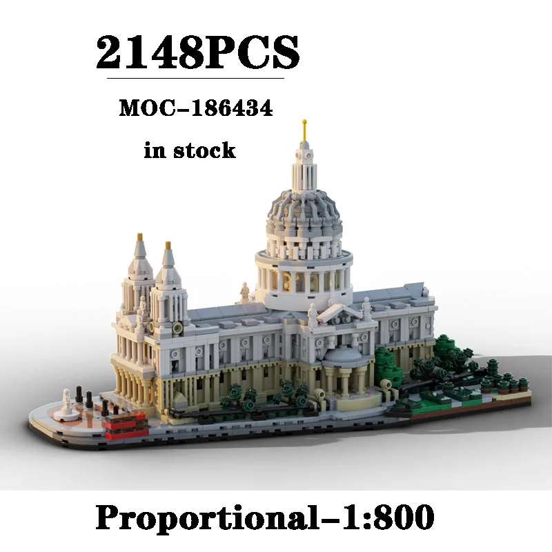 

MOC-186434 Dome Cathedral Park Building Construction Assembly Building Blocks 2148PCS Adult Birthday Toy Children Christmas Gift