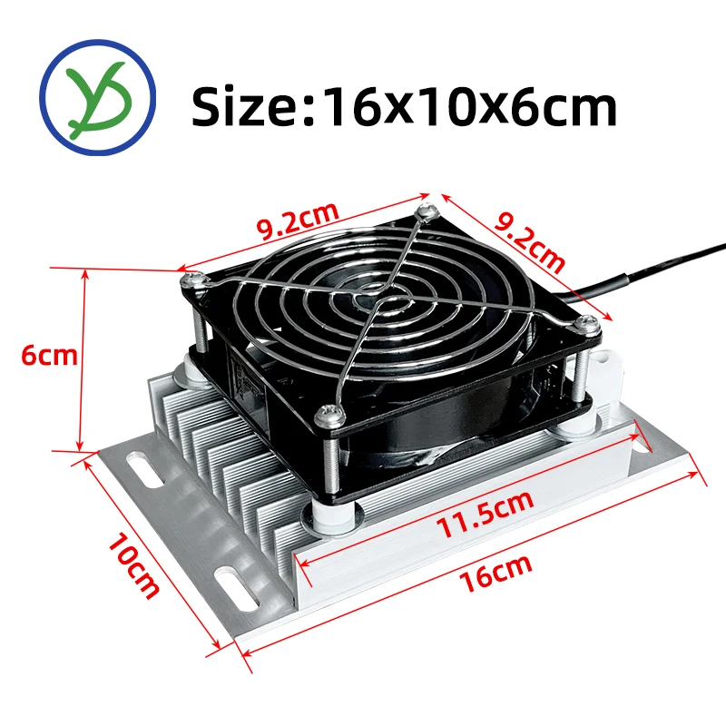 220V 100W~300W Incubator PTC Heater With Fan Aluminum Alloy Heater PTC Heater Pets Warming 3D Printer Heating 16x10cm
