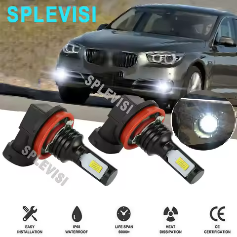 H8 H9 H11 LED Fog Light Bulb Lamp Lights HID Xenon White 6000K No Canbus For BMW X5 E70 2006-2013 X3 E83 2004-2010 X1 2010-2015