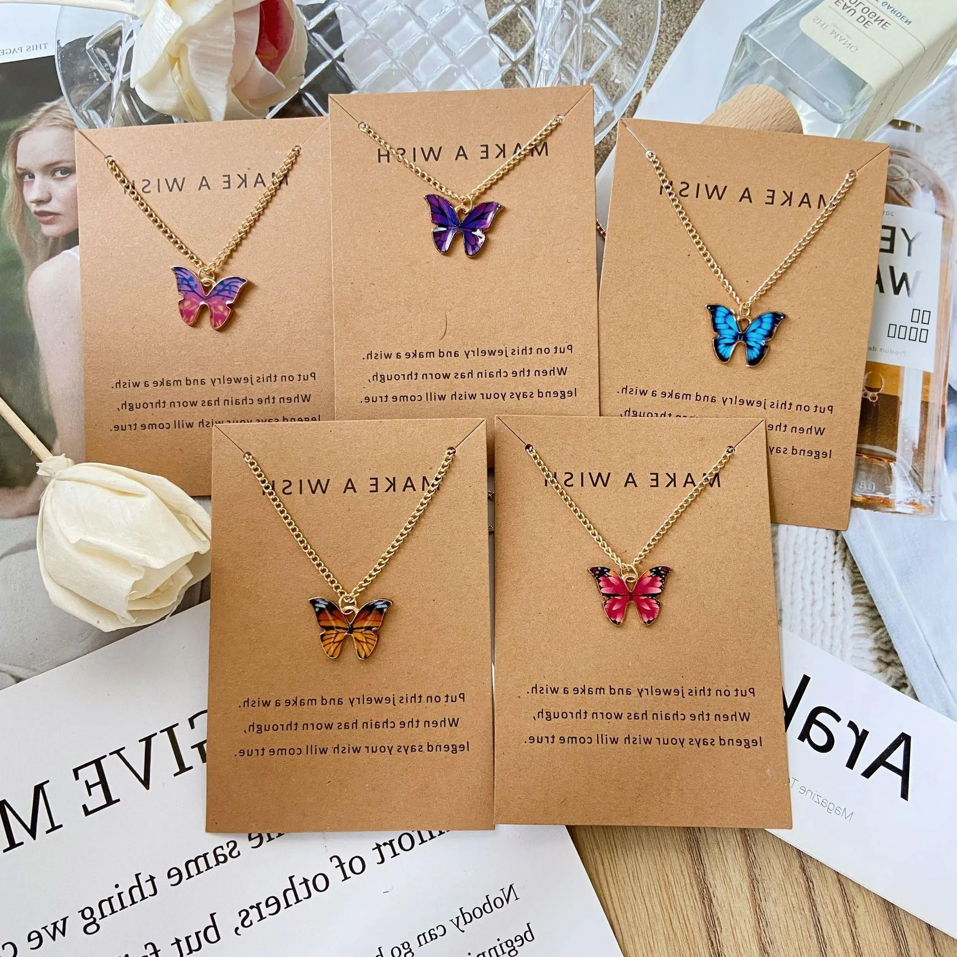 

n Pendant Nelace Set Alloy Charm Carded Jewelry Gift Set Faionable Accory Combo