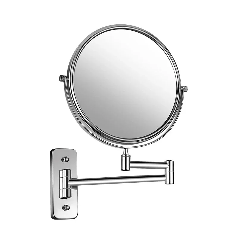 6/8 بوصة تلسكوبي أضعاف تكبير مرآة تجميل الحمام الحائط مرآة لوضع مساحيق التجميل على الوجهين تدوير مرآة لوضع مساحيق التجميل