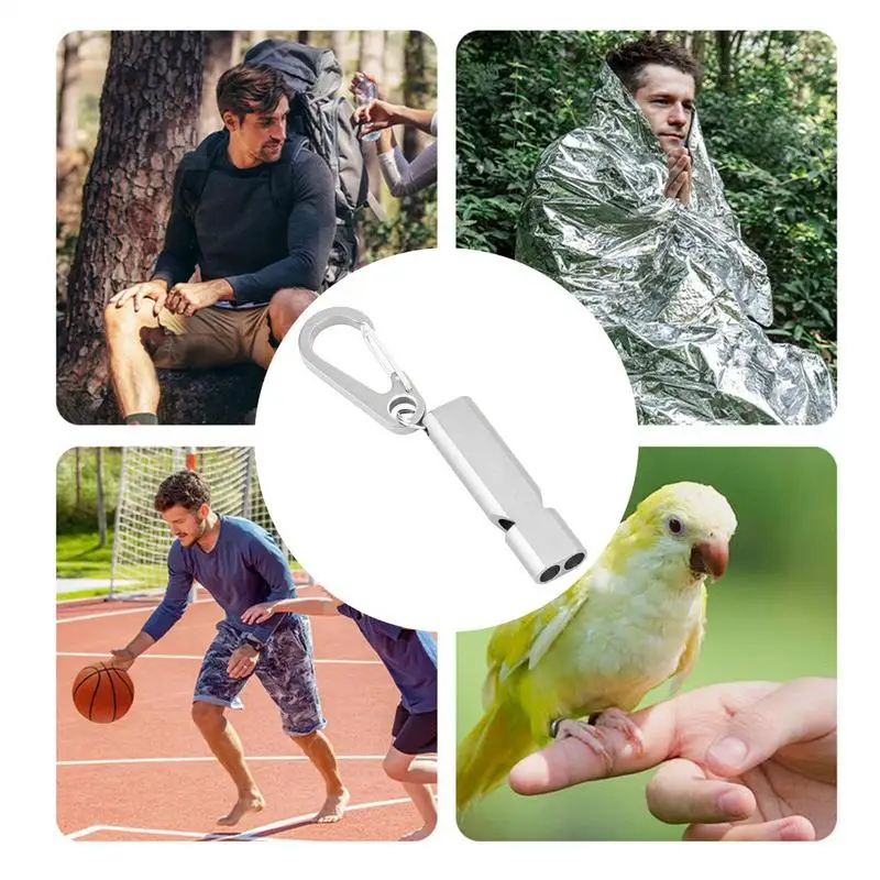 大きくて鮮明な音のホイッスル、サバイバルホイッスル、アウトドアセーフティ、ポータブルキャンプ、ハイキング、釣り、120db